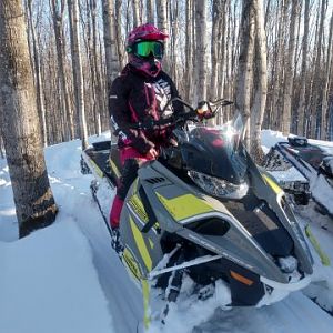 snowginger on her 2018 yamaha sidewinder btx